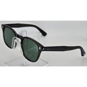 Garrett Leight Ace Black Sunglasses Green Lenses Handmade California 47-23 E2